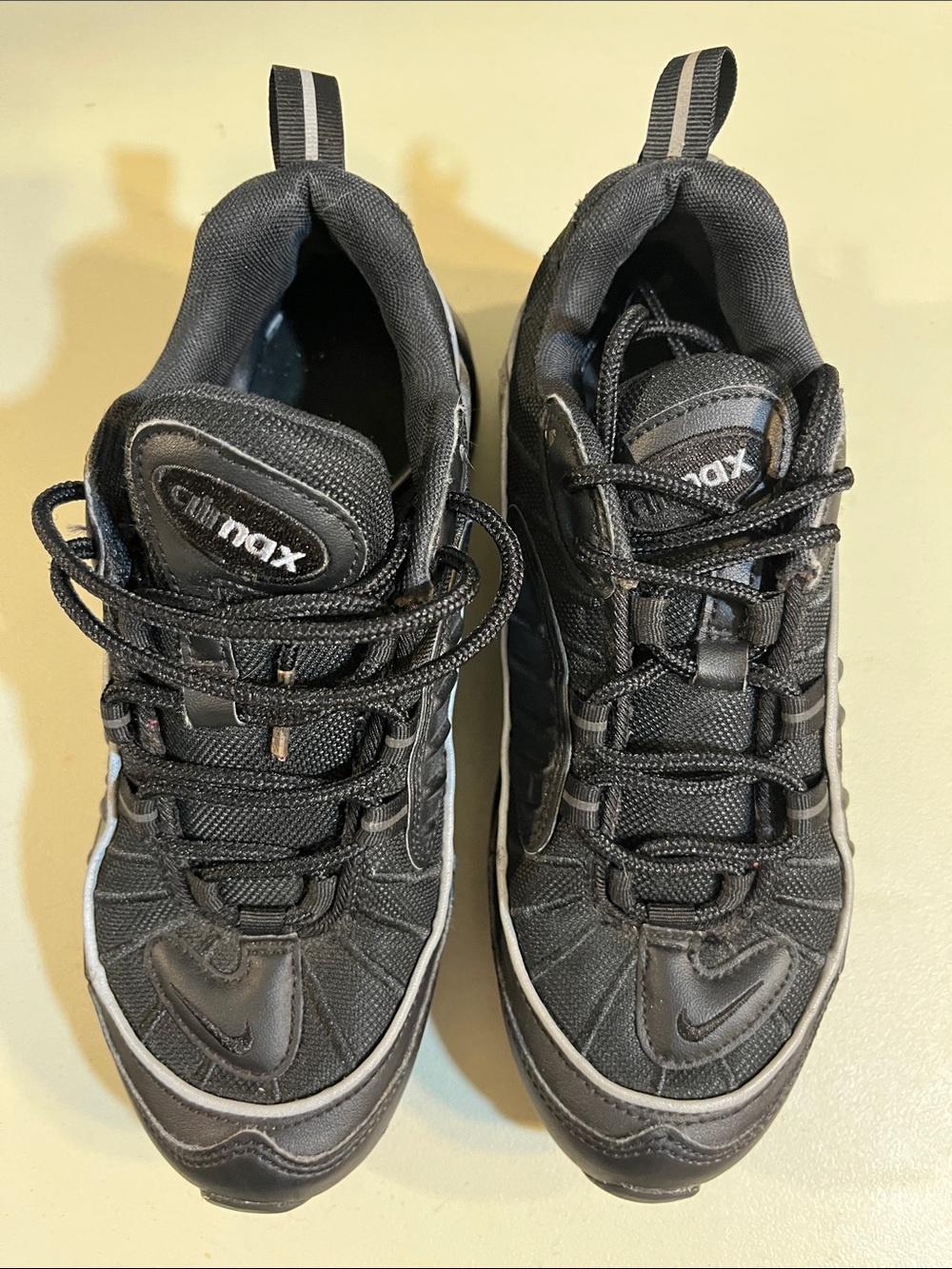 Nike Black Youth Sneakers with White Accents